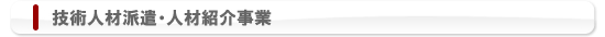 技術人材派遣・人材紹介事業